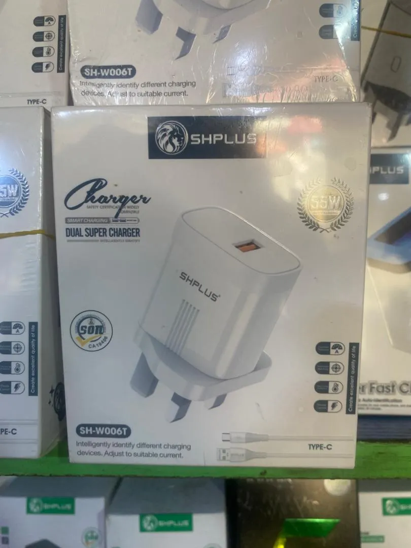 SHPLUS 55W DUAL SUPER CHARGER (TYPE C CORD)